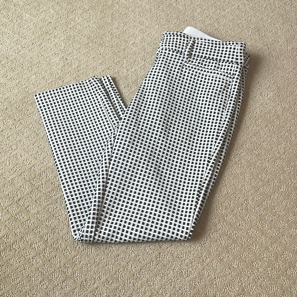 Candies Black and White Ankle Dress Pants